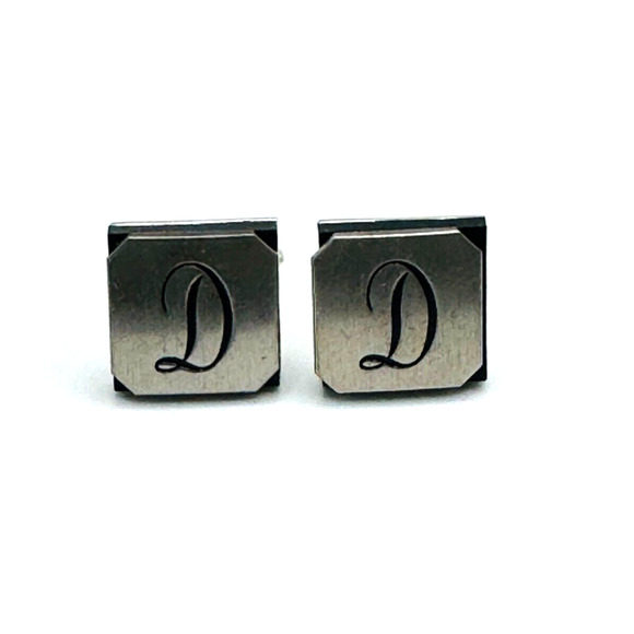 D Monogram Initial Letter Vintage SWANK Cuff Links darren donald darrel daniel - Picture 4 of 7
